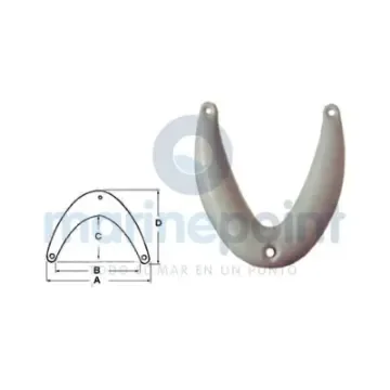 White Bow Fender 36x25 Cm - GS62001 product image