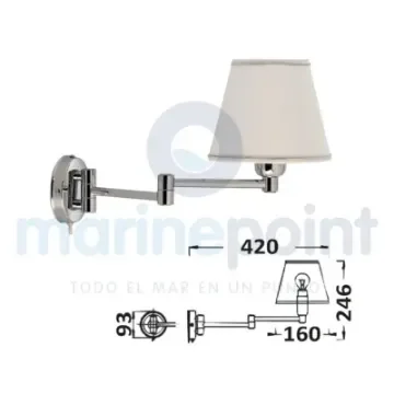 Chrome Reading Light with B15D Switch - 216356 product image