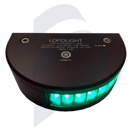 Lopolight - Black Vertical Starboard Navigation Light 0-12m - 218471 product image