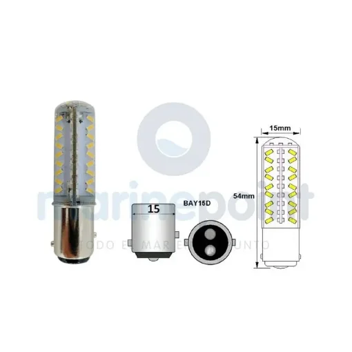 LED Bulb BAY15D 48x SMD 10/30V Warm White - 219205- product image