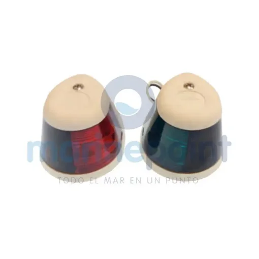 Pair of Stainless Steel White Vertical Navigation Lights - GS10028 product image