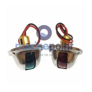 Pair of Vertical Stainless Steel Navigation Lights - GS10030 product image