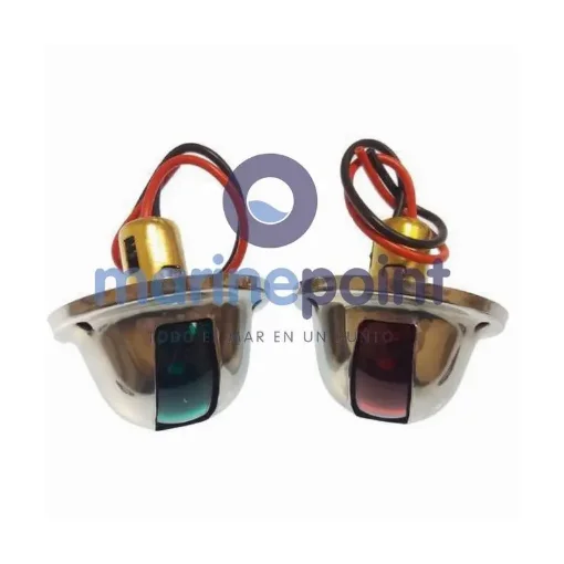 Pair of Vertical Stainless Steel Navigation Lights - GS10030 product image
