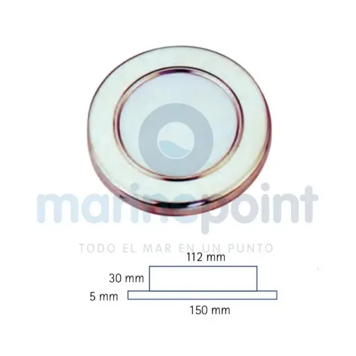 Recessed Aluminium Ceiling Light with Stainless Steel Trim - GS10170 product image
