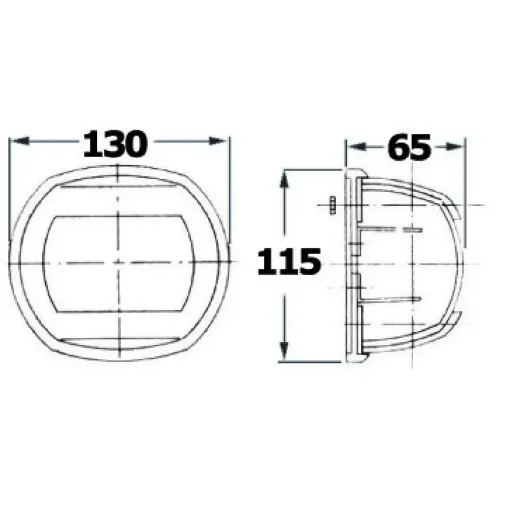 Osculati - Maxi 112.5º Navigation Light, Starboard, Stainless Steel Housing - 11.411.82 product image