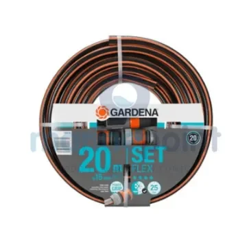 GARDENA Flexible Hose Set 15mm x 20m with Spray Gun - 18044-26 product image