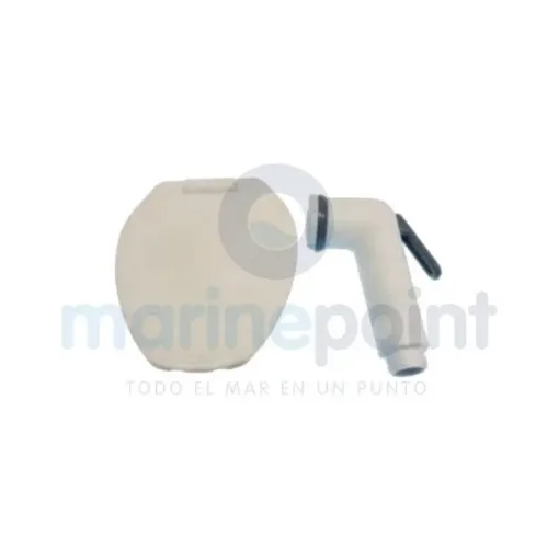 Glendinning - White Nylon Recessed Shower Arm with Socket - GLE99582-SN product image