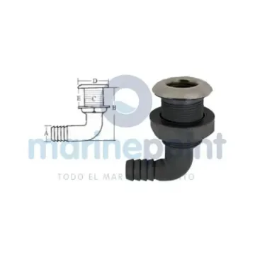 90º Elbow Thru-Hull Marine Resistance - GS30341 product image