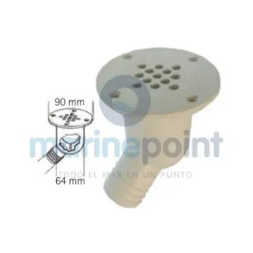 Th Marine 38mm 90º Cockpit Drain with Non-Return Valve - THCSD-92 product image