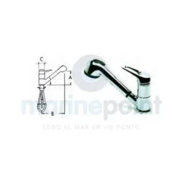 Single-Lever Chrome-Plated Brass Faucet with Pull-Out Shower - GS20240 product image