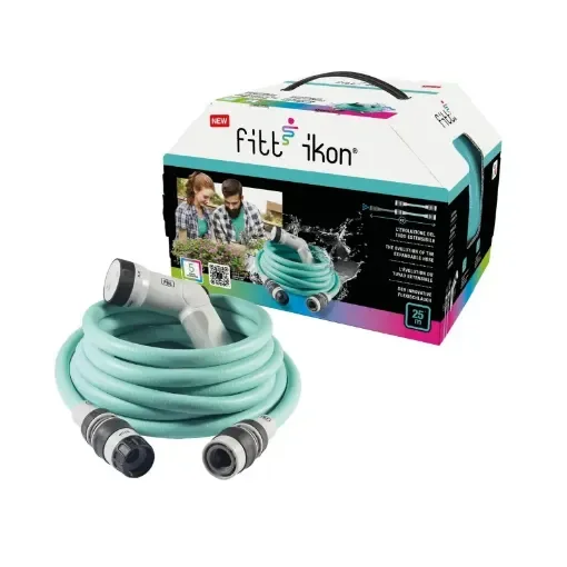 Fitt - Water Hose Ikon Aquamarine 15m Roll with Accessories - 53310151 product image