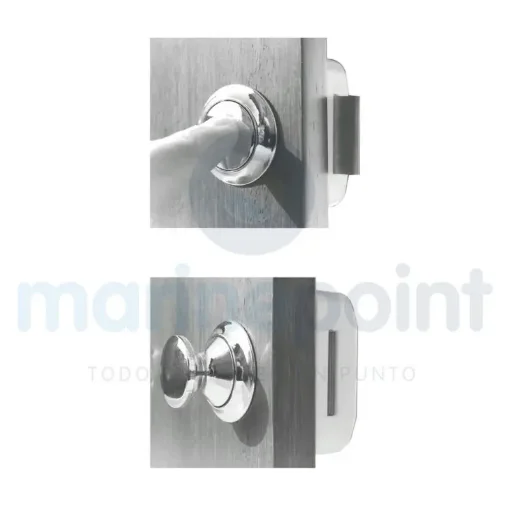 White Push-Button Lock for Boats - 121154 product image