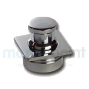 16 Mm Chrome Button with Square Rosette - 121132 product image