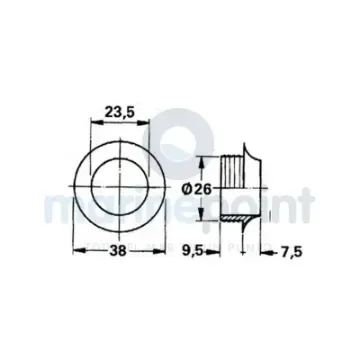 Matte Nickel Rosette, 13mm - 121155 product image