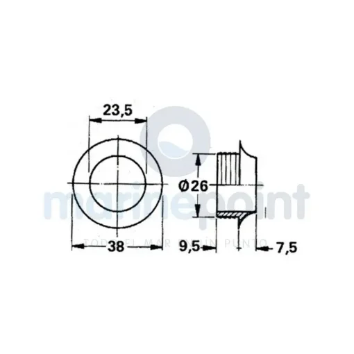 Matte Nickel Rosette, 13mm - 121155 product image