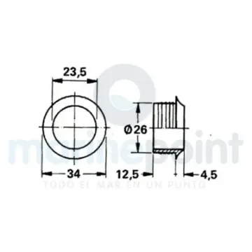 Matte Nickel Rosette, 16mm - 121160 product image