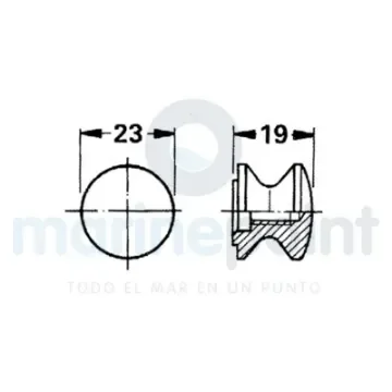 Matte Nickel Push Button - 121170 product image