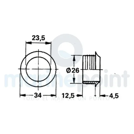 Nautical Lock Button and Rosette - 121186 product image