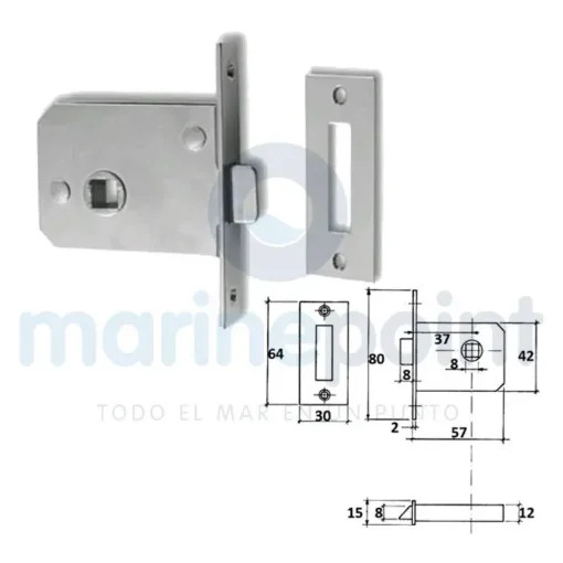 Inset Stainless Steel Plates (2) Lock - 121600 product image