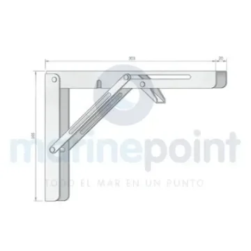 Stainless Steel Folding Bracket Model L - 123016 product image