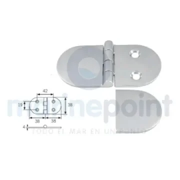 Round Cover Hinge Inox 316 - 127212 product image