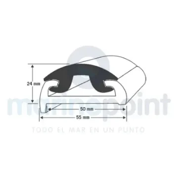 PVC Profile 214 Black - 140224 product image