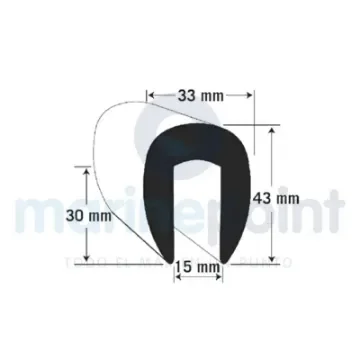 White Cinton Profile for Boat Protection - 140266 product image