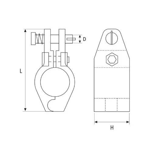 Stainless Steel Hinge Clamp 20mm - 53320 product image