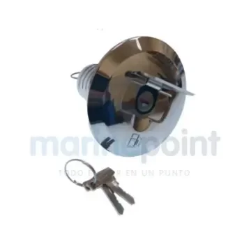38mm Chrome-Plated Bronze Fuel Deck Filler with Key - GS31105 product image