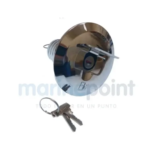 38mm Chrome-Plated Bronze Fuel Deck Filler with Key - GS31105 product image