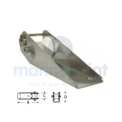 Fixed Stainless Steel Pulley - GS70011 product image