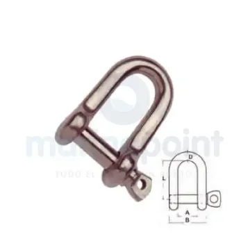 22 Mm Short Straight Stainless Steel Shackle - GS71011 product image
