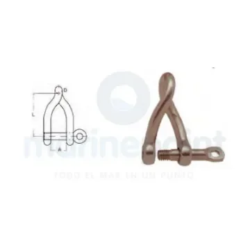 Pack of 2 Dee Shackles AISI 316 Stainless Steel - GS71035 product image