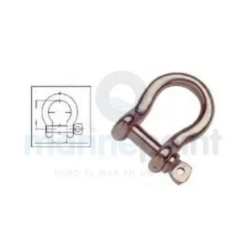 25 Mm Diameter Dee Shackle AISI-316 Stainless Steel - GS71031 product image