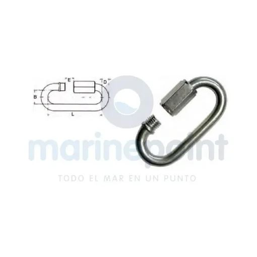 5mm Marine Stainless Steel Aisi-316 Oval Shackle - GS71071 product image