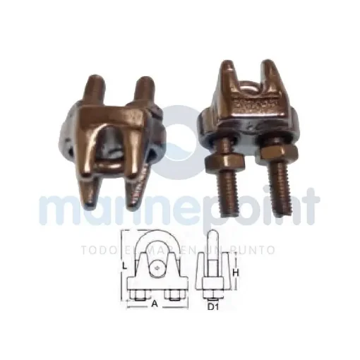 Stainless Steel Aisi 316 Cable Clamps for 2 Mm Cable - GS71170 product image