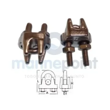 Aisi 316 Stainless Steel Cable Clamp for 8 Mm Cable - GS71175 product image