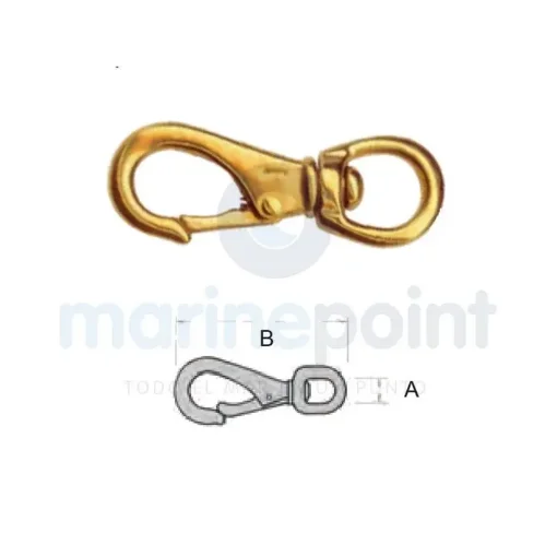 Marine Bronze Swivel Snap Hook 115 Mm - GS71302 product image