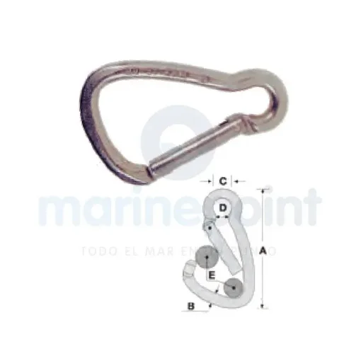 Open Carabiner 12mm (Loose) - GS71316B product image