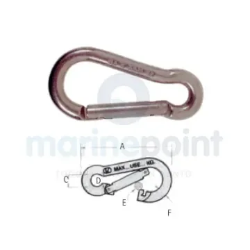 KONG - 6mm Loose Open Stainless Steel Carabiner - GS71320B product image