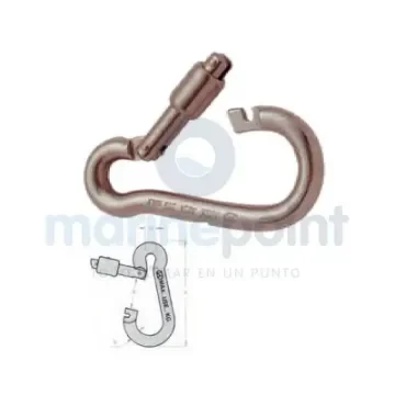10 Mm Stainless Steel Aisi-316 Locking Carabiner - GS71334 product image