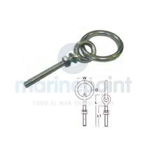 Ringed Bolt (Loose) Stainless Steel - GS72006B product image