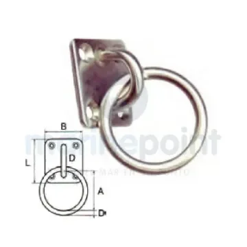 Ring with 35x30 Mm Stainless Steel Plate - GS72013 product image