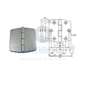 Stainless Steel 316 Cover Hinge - GS72142 product image