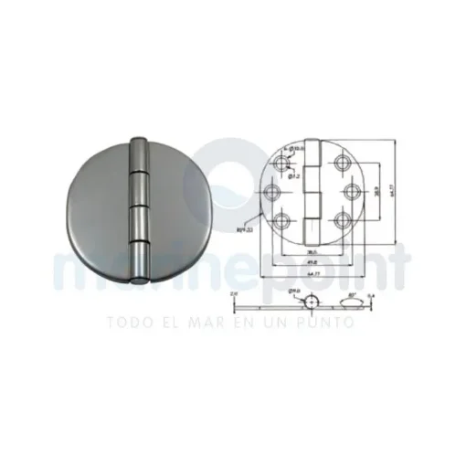 65x65 Mm Stainless Steel 316 Cover Hinge - GS72143 product image