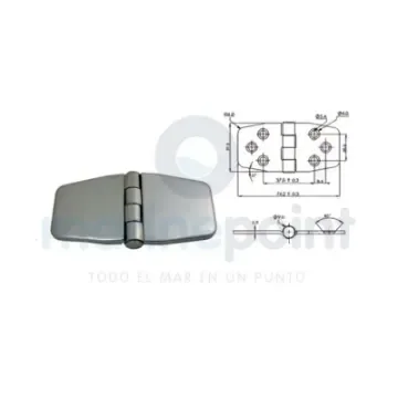 Stainless Steel 316 Cover Hinge - GS72145 product image