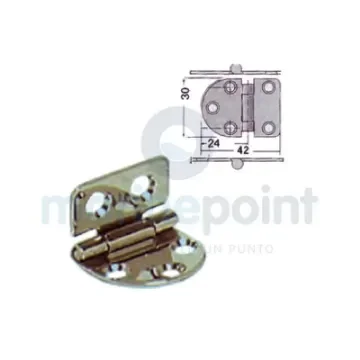 Reversible Stainless Steel Hinge 42x30 Mm - GS72181 product image