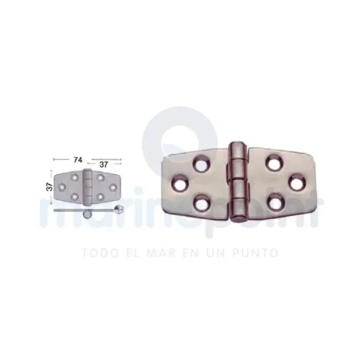 Reversible Stainless Steel Hinge - GS72184 product image