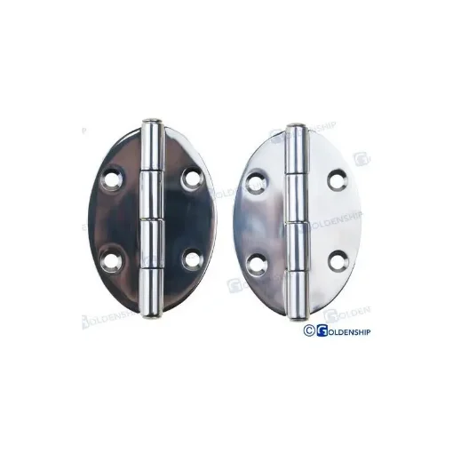 Set of 2 Oval Stainless Steel Hinges - GS72192 product image