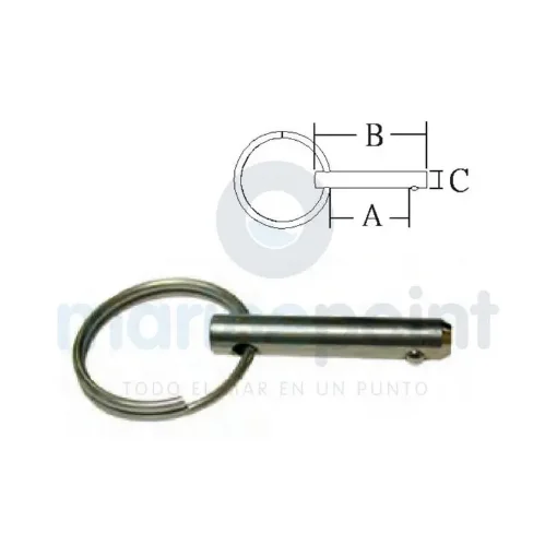 8 Mm Quick Pin with Ring and Locking Ball - GS72222 product image